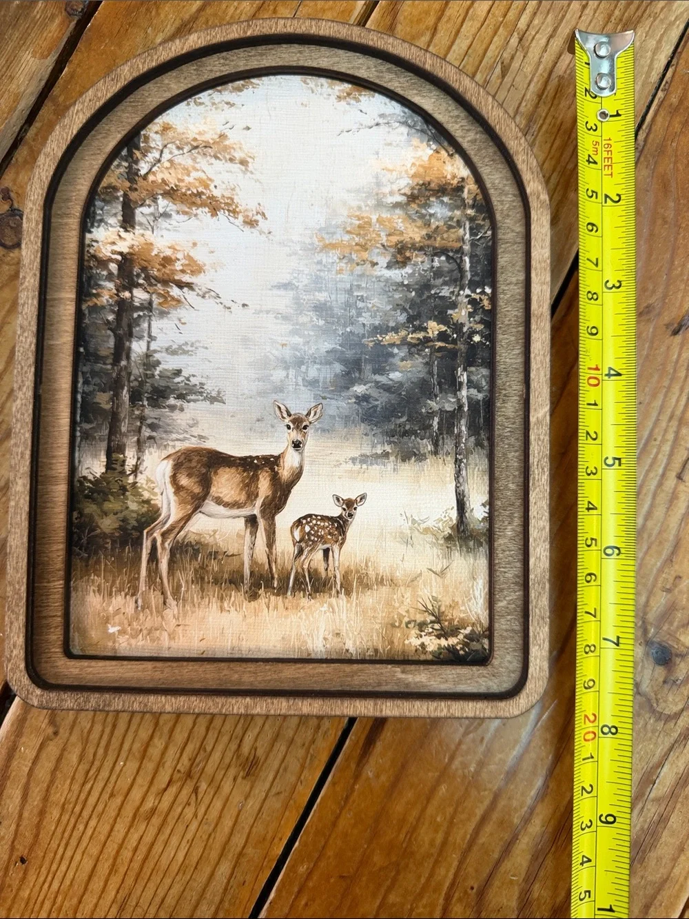 Rustic Deer Wall Art in Brown and Cream - Brand